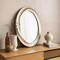 Oval Wall Art Mirror Baroque Gold Decorative Accent Mirror Living Room Bathroom